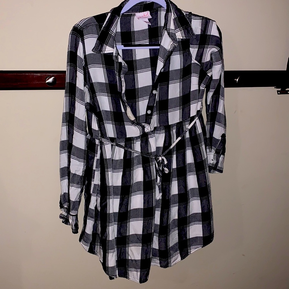Maternity flannel shirt size medium